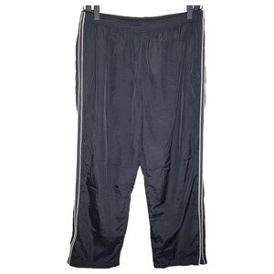 Gap Mens Black with white strip Track pants ankle zip size XXL Almost VTG 11 02